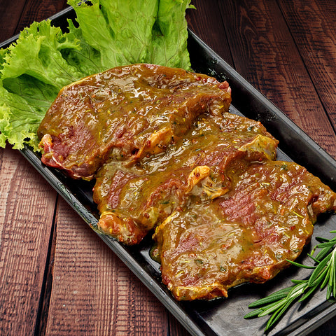 Wildsteaks vom Hirsch im Rosmarinmarinade