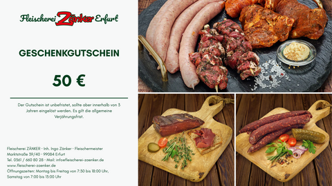 Zänker-Fleischerei Gutscheine