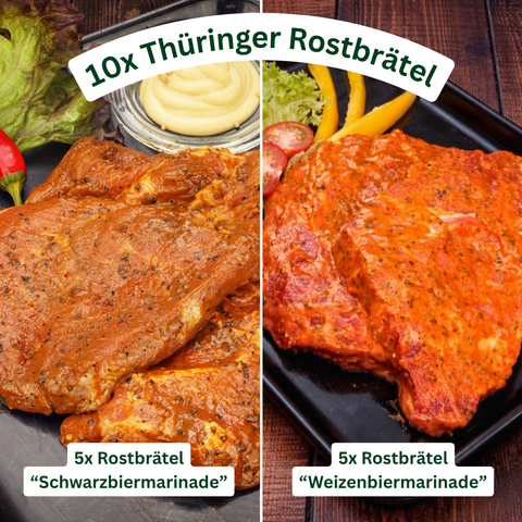 10x Thüringer Rostbratel Schwarzbier Marinade & Weizenbier Marinade