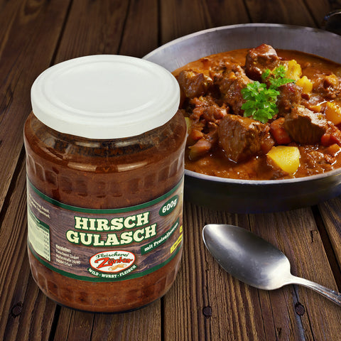 Hirschgulasch im Glas